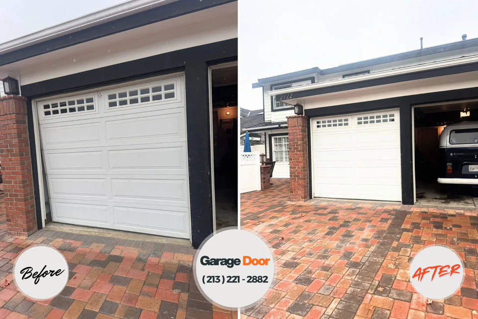Before and after: garage door repair Providence, KY